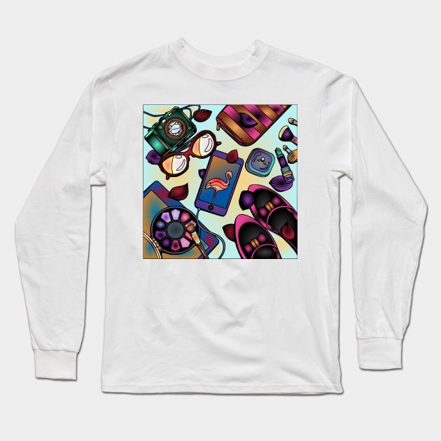 Objects 192 (Style:1) Long Sleeve T-Shirt by luminousstore